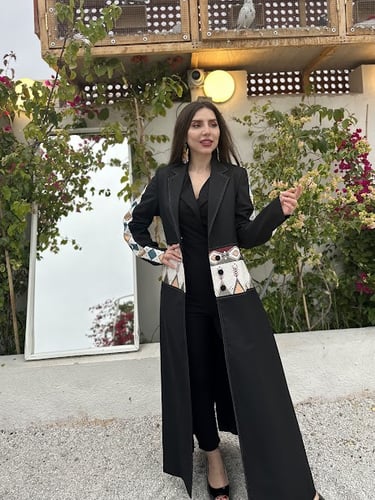 عبايه كتان و سدو 146#