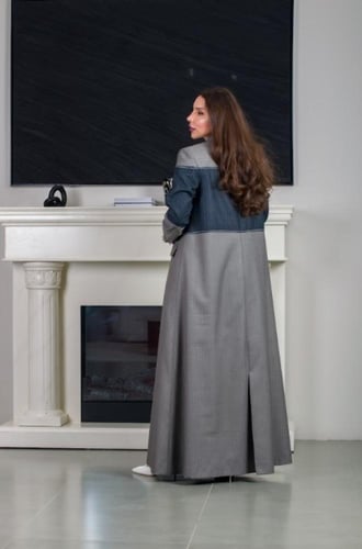 عباية صوف مخطط 185#