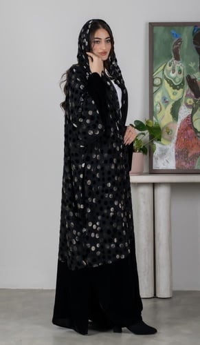 عبايه مخمل بشت 228#