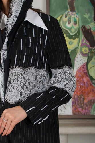 عبايه صوف ودانتيل 234#