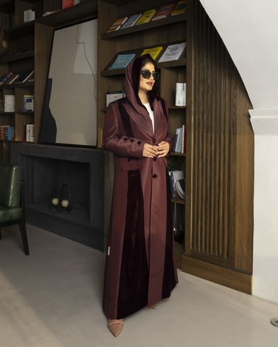 عبايه تفتا ومخمل 141#