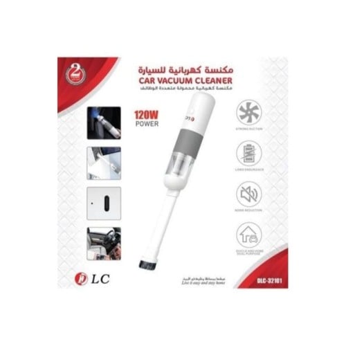 دي إل سي مكنسة كهربائية للسيارة - أبيض - DLC-32101