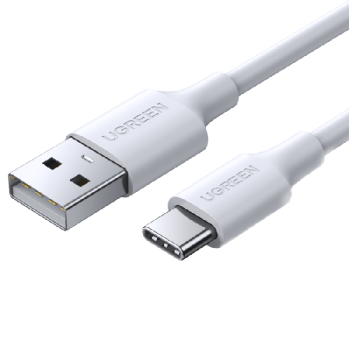 سلك شاحن يوجرين USB إلى USB-C بطول 1 م - أبيض