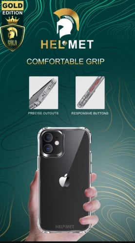 حماية ايفون 11 الذهبية - حماية شاشة وكاميرا HELMET