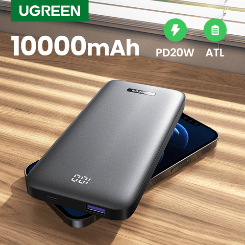 شاحن متنقل يوجرين Ultra Slim بمنفذ PD ومنفذ USB بس...