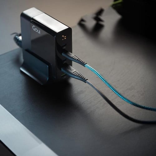 محول الطاقة السريع Goui بـ4 منافذ USB-C بقوة 100 و...