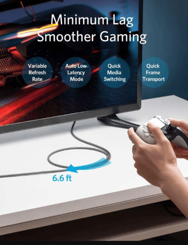انكر - كيبل HDMI 4K فائق السرعة بطول 2 متر - اسود