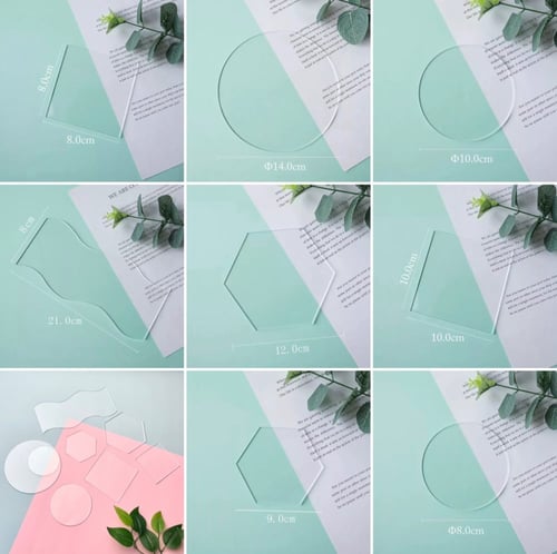 دعائم كريليك شفاف 8 قطع