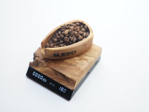 مكيال بُن خشب زيتون