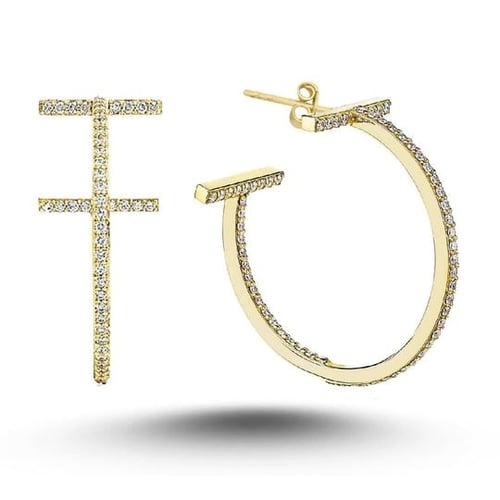 اقراط تيفاني T هوب زركون