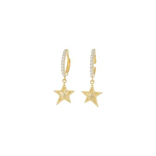 حلق نجمه ذهبيه