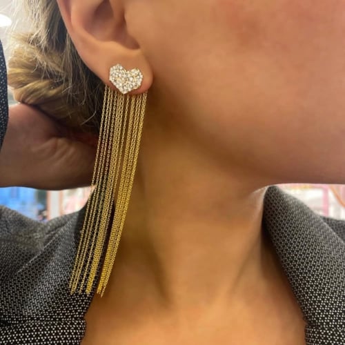 اقراط قلب طويل