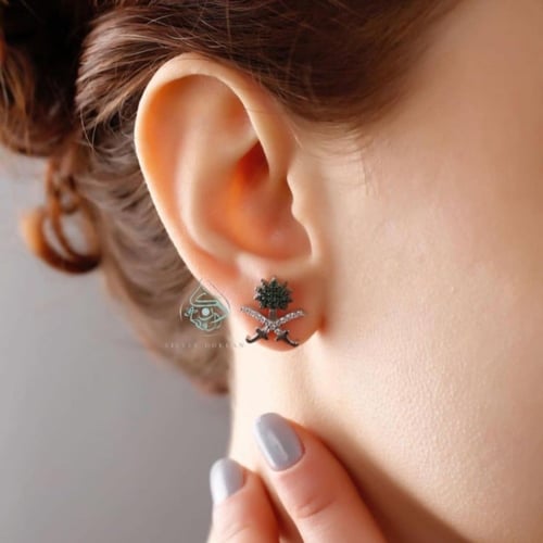 اقراط سيفين ونخلة