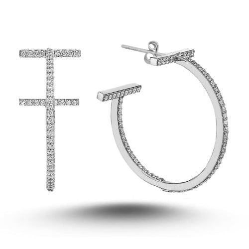 اقراط تيفاني T هوب زركون