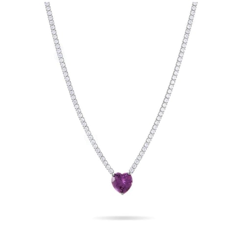 عقد تنس قلب كريستالي