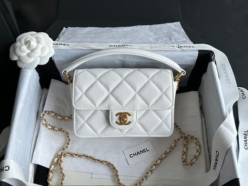 MINI FLAP BAG WITH TOP HANDLE