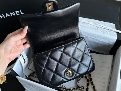 MINI FLAP BAG WITH TOP HANDLE