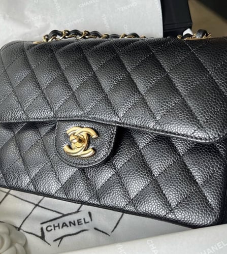 Chanel Caviar Leather Classic Flap Bag – Small Siz...