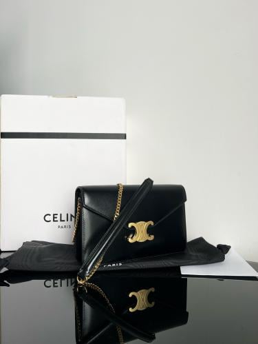SHOULDER BAG CLAUDE IN SHINY CALFSKIN