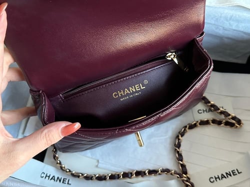 MINI FLAP BAG WITH TOP HANDLE