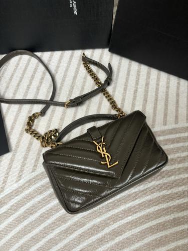 COLLEGE MINI IN SHINY LEATHER
