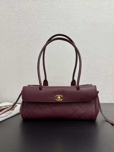 SMALL TOTE Grained Calfskin & Gold-Tone Metal