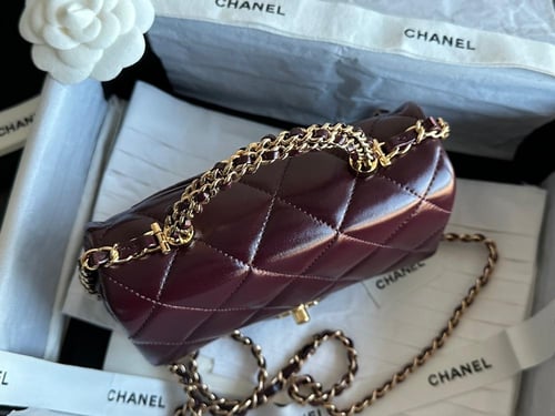 MINI FLAP BAG WITH TOP HANDLE