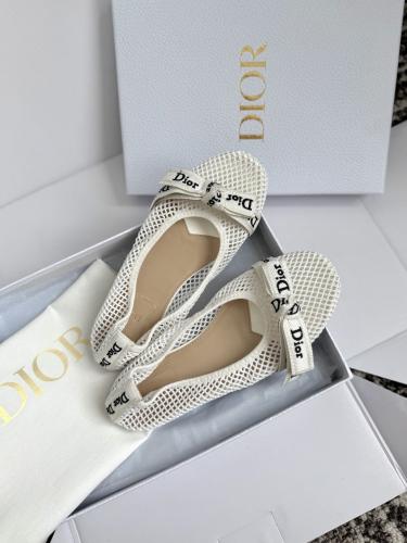 J'Adior Ballet Flat White Mesh