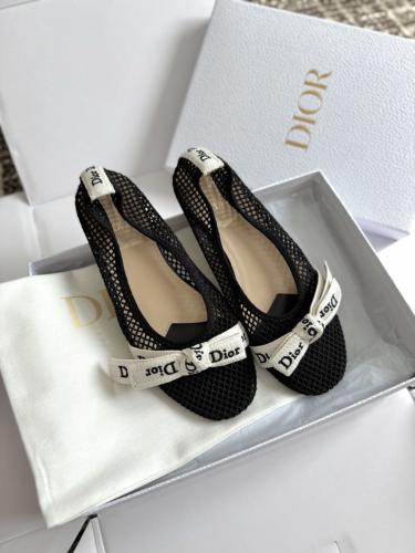 J'Adior Ballet Flat Black Mesh