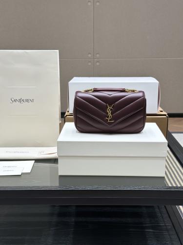 LOULOU MINI IN LAMBSKIN ROUGE CABERNET