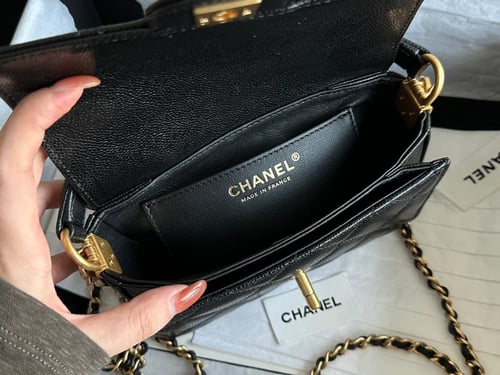 MINI FLAP BAG WITH TOP HANDLE