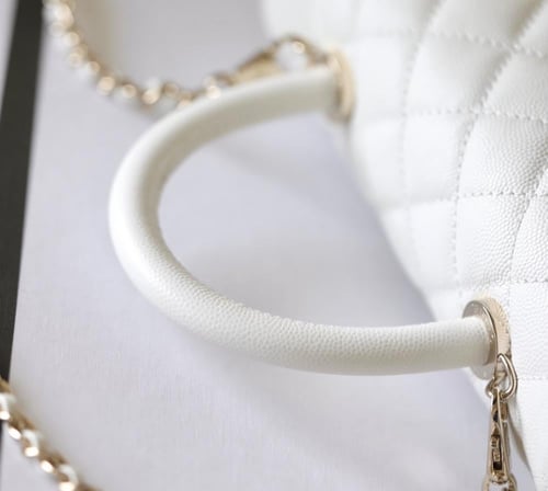 chanel coco handle white