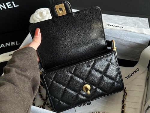 MINI FLAP BAG WITH TOP HANDLE