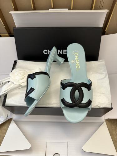 CHANEL Large CC Leather Mule