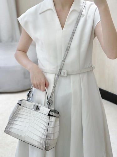 crocodile leather- Peekaboo Mini