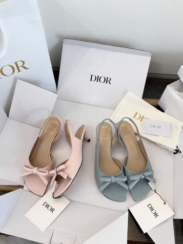 Dior Bow Heeled Slingback Sandal