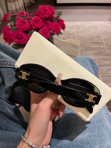 TRIOMPHE 01 SUNGLASSES IN ACETATE BLACK/BLACK