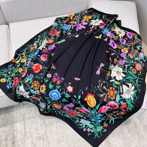 FLORA PRINT SILK SHAWL