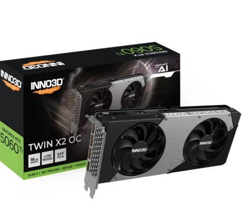 كرت شاشة INNO3D GeForce RTX 5060 Ti 16GB OC Twin X...