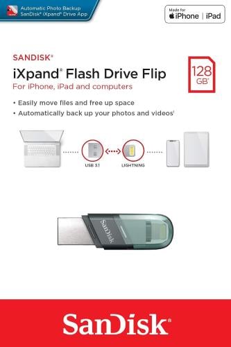 SanDisk iXpand Flash Drive Flip 128GB