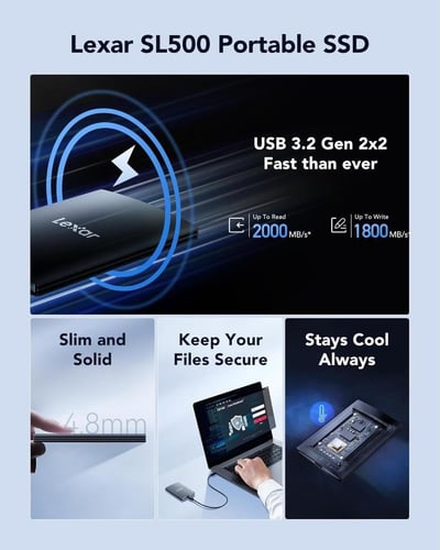 هارديسك خارجي ليكسر اس اس دي 1تيرا -Lexar Harddisk...