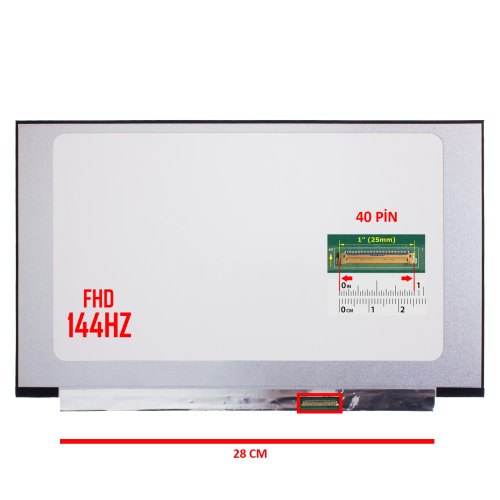 شاشة لابتوب 15.6 بوصة FHD ‏144Hz بموصل 40-pin