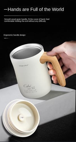 470ML Vacuum Coffee Cup With Handle Insulated Mug...