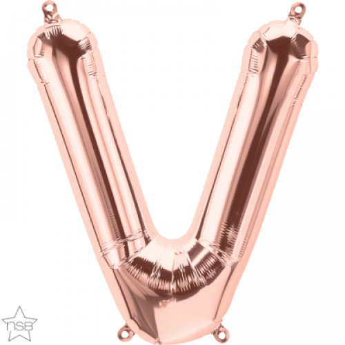 FOIL SMALL LETTER ROSEGOLD (عدد 5 قطع) V