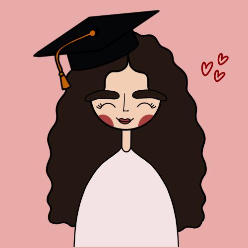 رسمة رقمية للخريجين