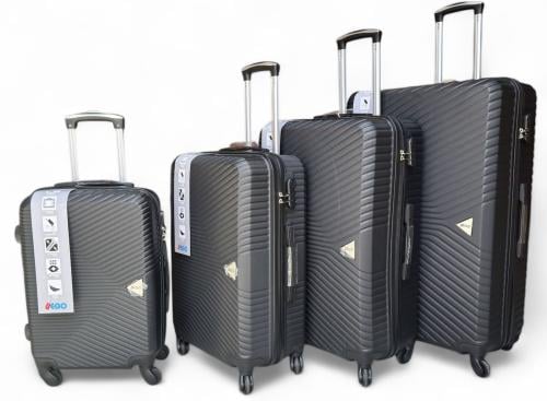 شنط سفر اربع قطع مقاسات كبيره | اسود