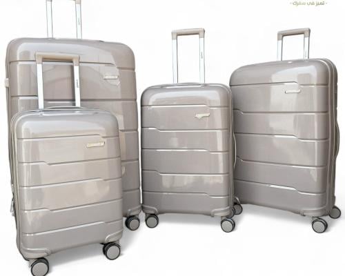 شنط سفر اربع قطع من مادة PP | مقاسات كبيره