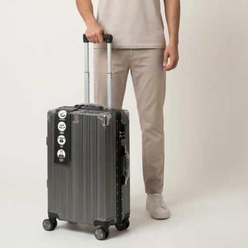 شنطة سفر كابينة الطائرة بدون قفل رصاصي غامق | 20 ا...