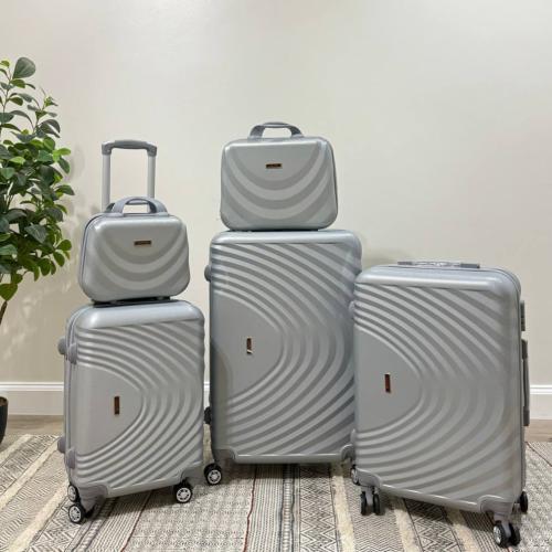 شنط سفر 5 قطع من أكيات للحقائب دبل كفرات | سلفر