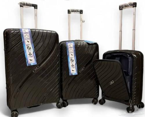 طقم شنط سفر بضمان ضد الكسر و فتحة امامية لمقاس ٢٠...